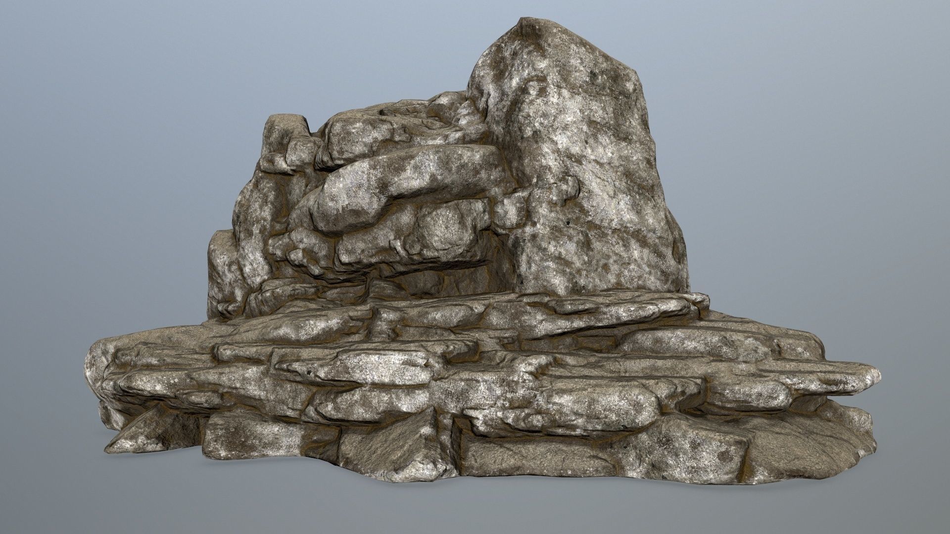 rocks rock formation Low-poly 3D model_1