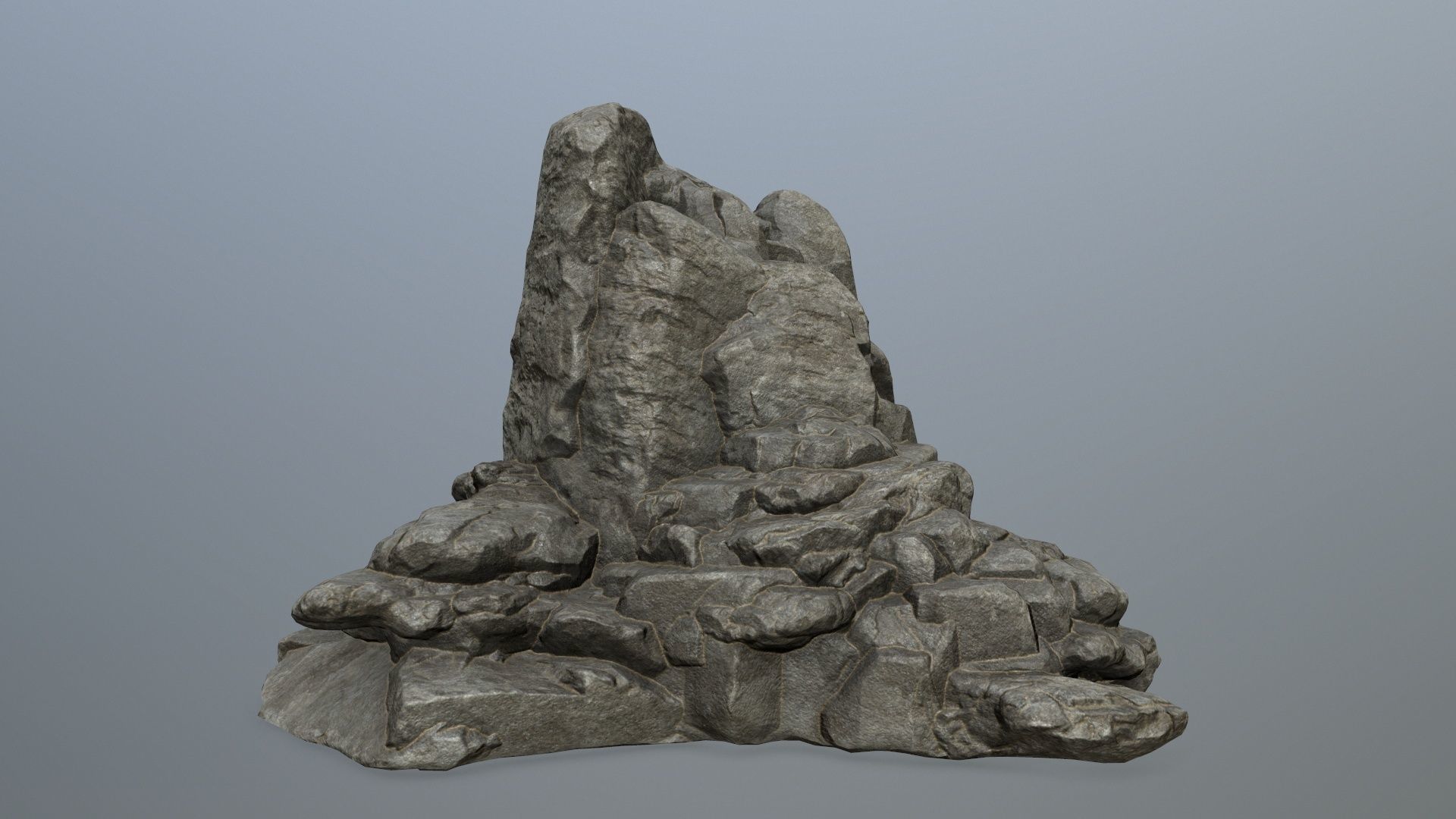 rocks rock formation Low-poly 3D model_7
