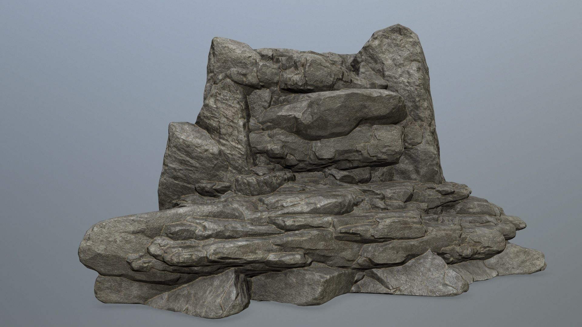 rocks rock formation Low-poly 3D model_2