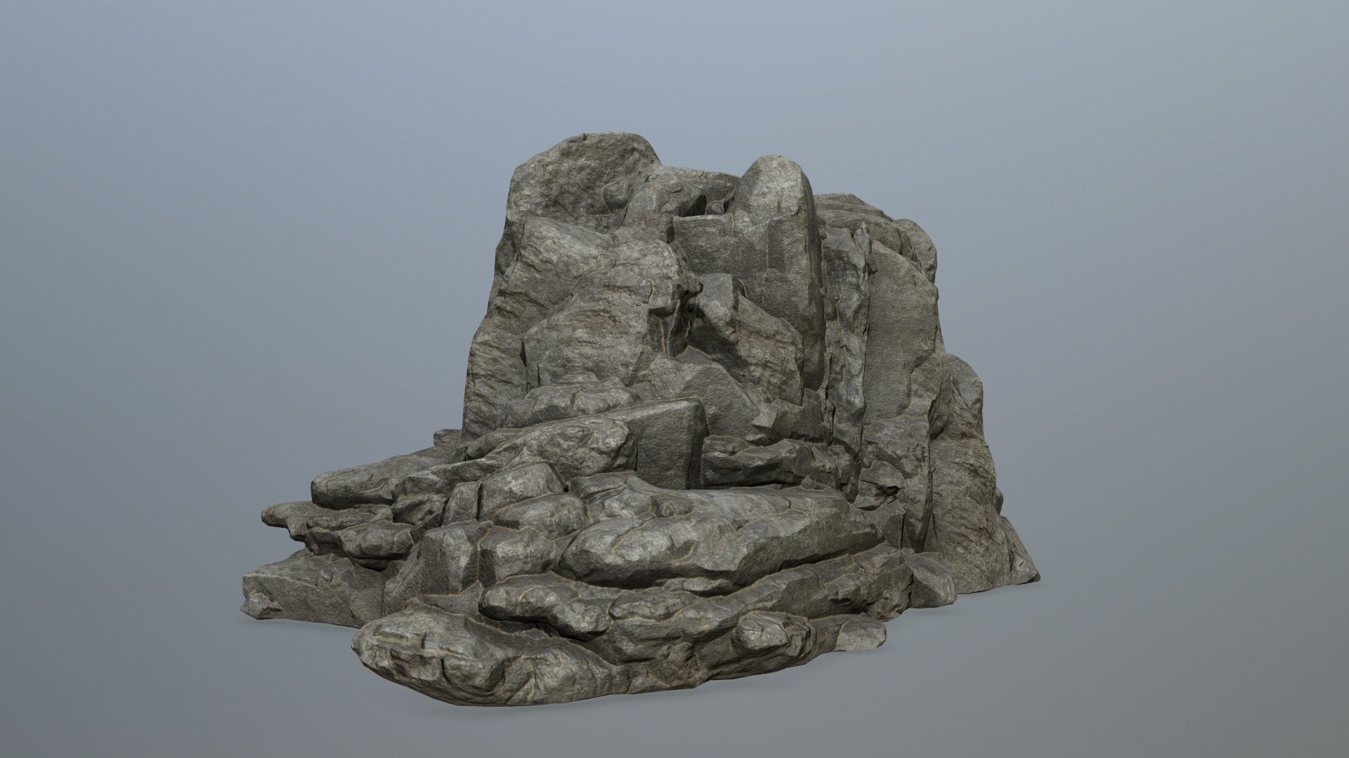 rocks rock formation Low-poly 3D model_6