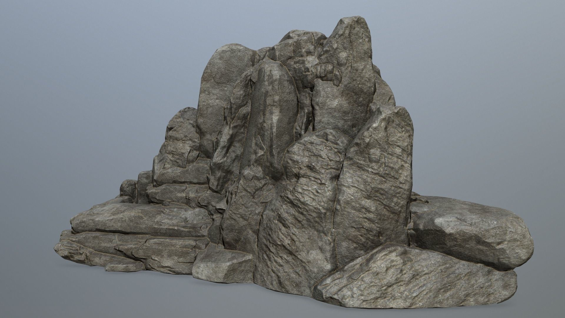 rocks rock formation Low-poly 3D model_4
