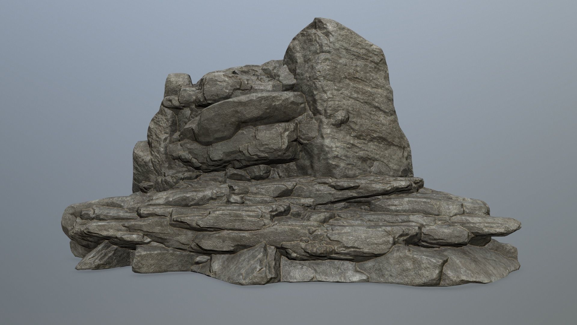 rocks rock formation Low-poly 3D model_1