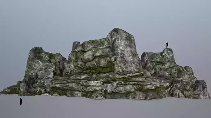 rocks rock with moss