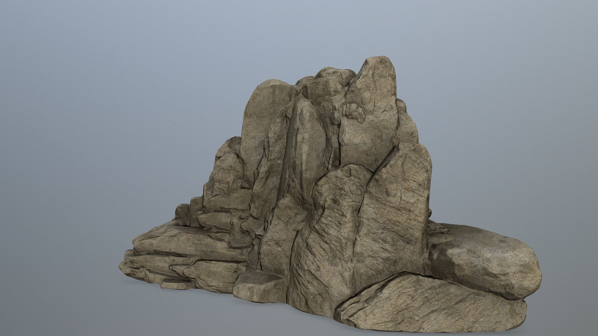 rocks rock formation Low-poly 3D model_4
