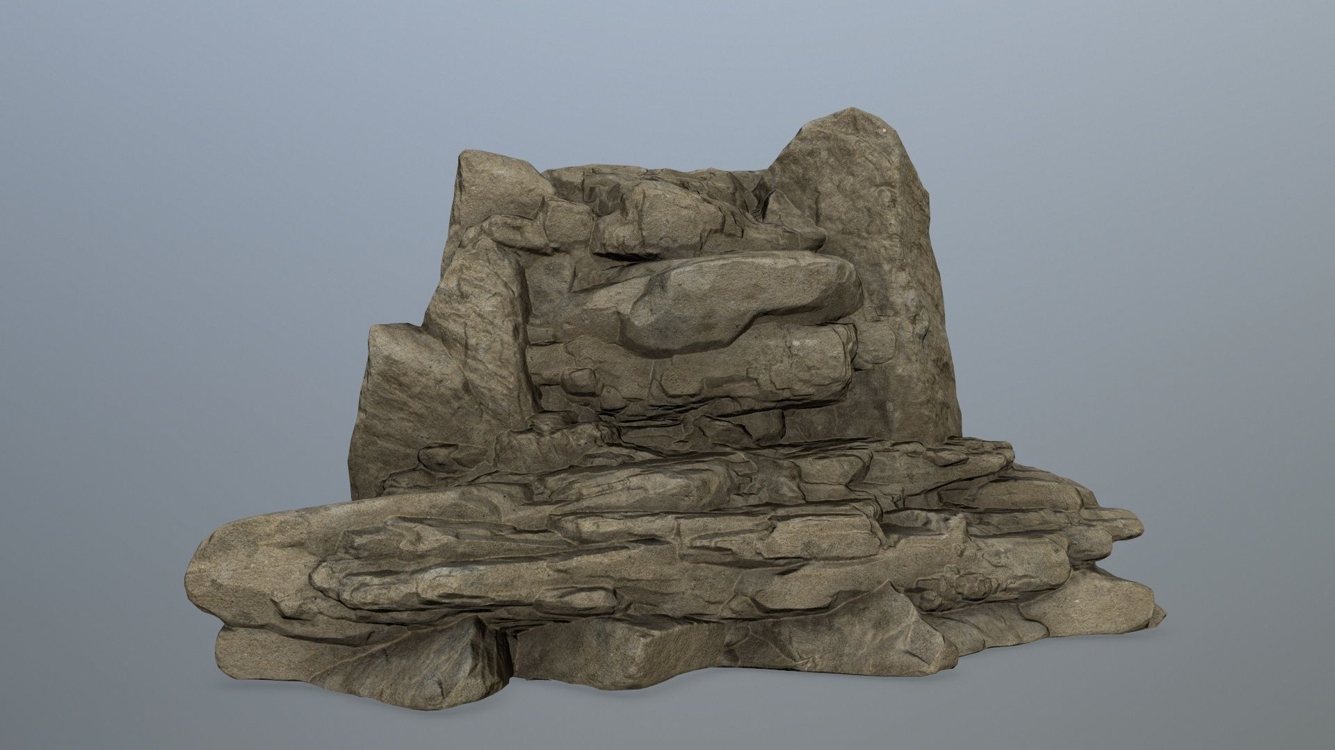 rocks rock formation Low-poly 3D model_2