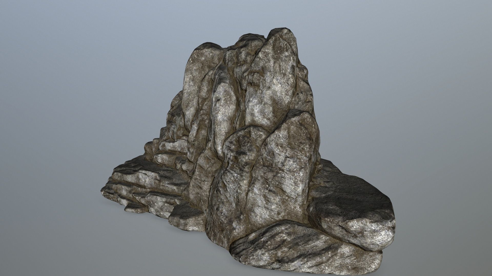 rocks rock sculpture Low-poly 3D model_4