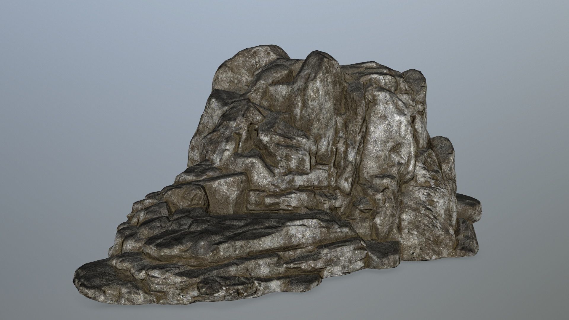 rocks rock sculpture Low-poly 3D model_6