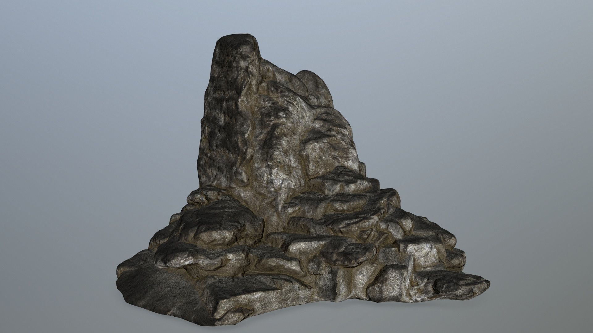 rocks rock sculpture Low-poly 3D model_8