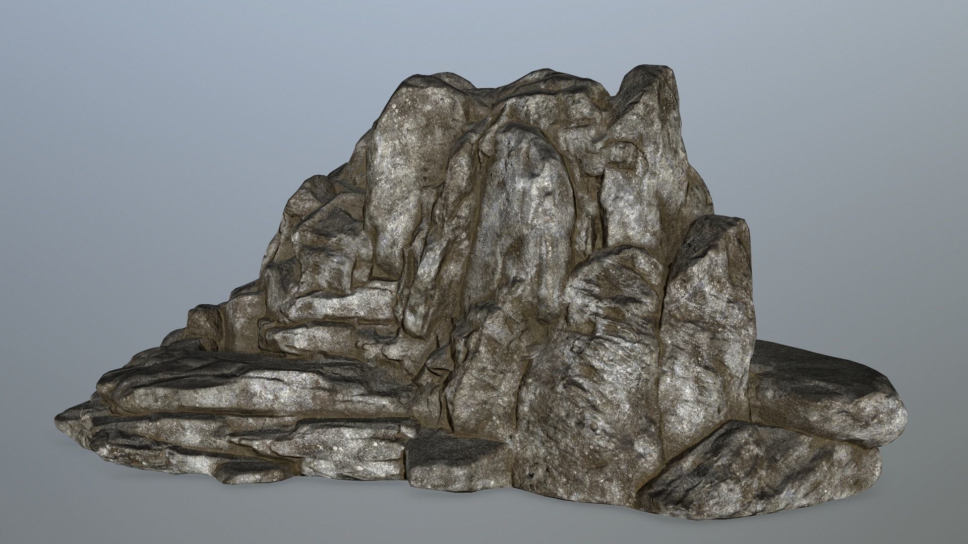 rocks rock sculpture Low-poly 3D model_5