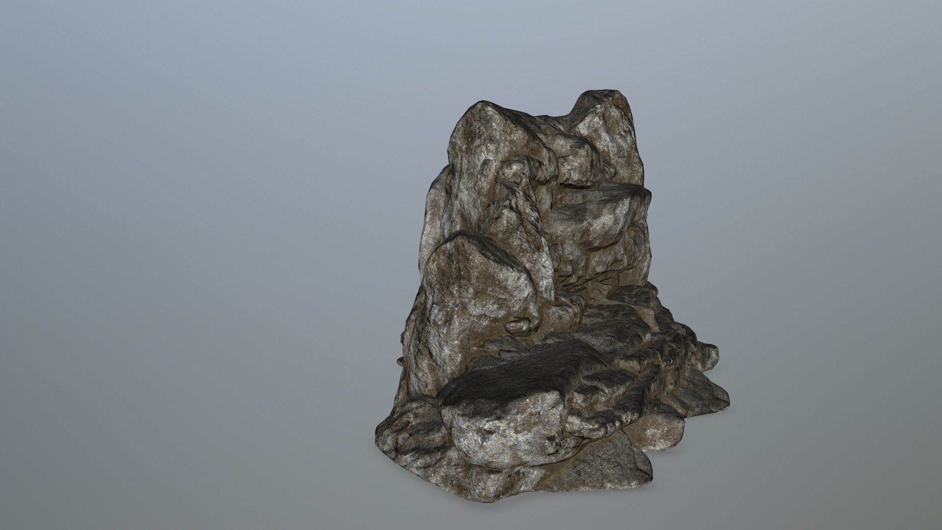 rocks rock sculpture Low-poly 3D model_3