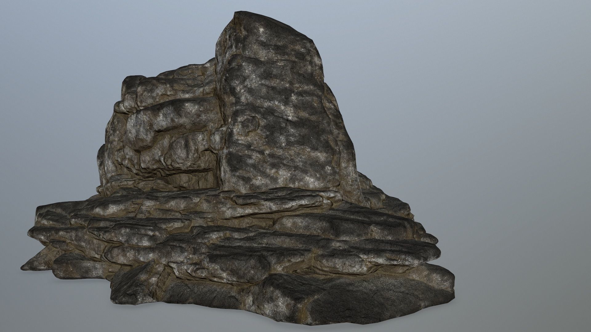 rocks rock sculpture Low-poly 3D model_9