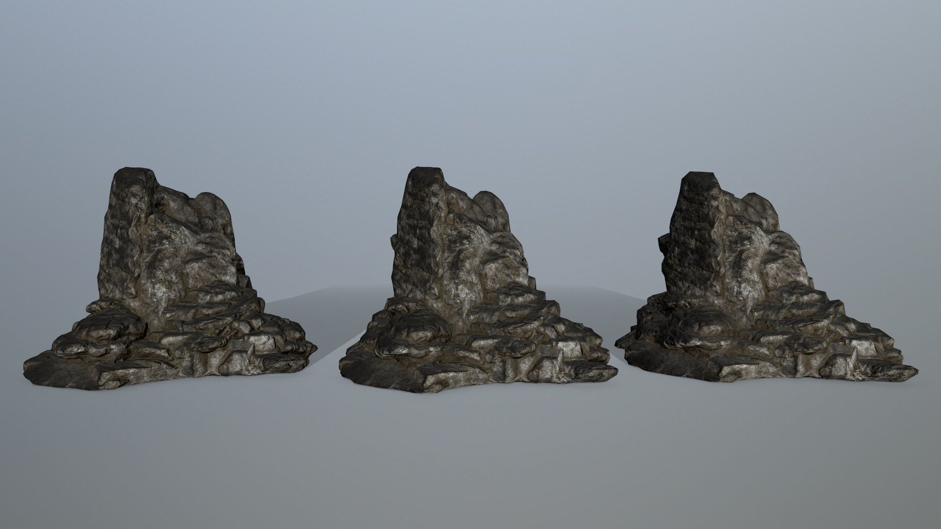 rocks rock sculpture Low-poly 3D model_10