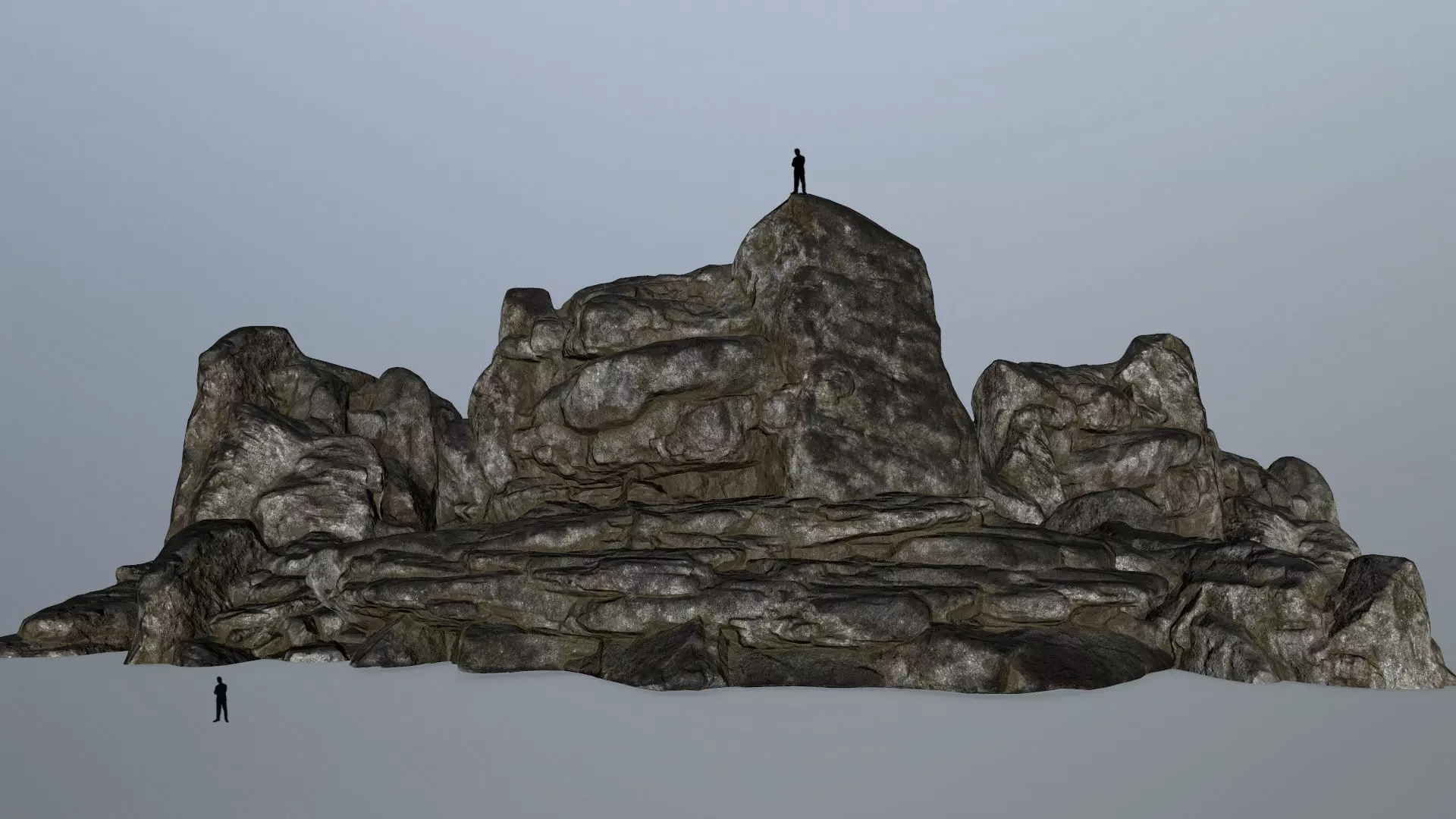 rocks rock sculpture Low-poly 3D model_0