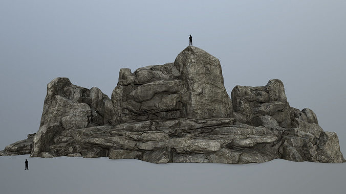 rocks rock formation Low-poly 3D model