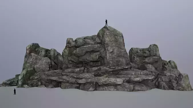 rocks rock formation Low-poly 3D model