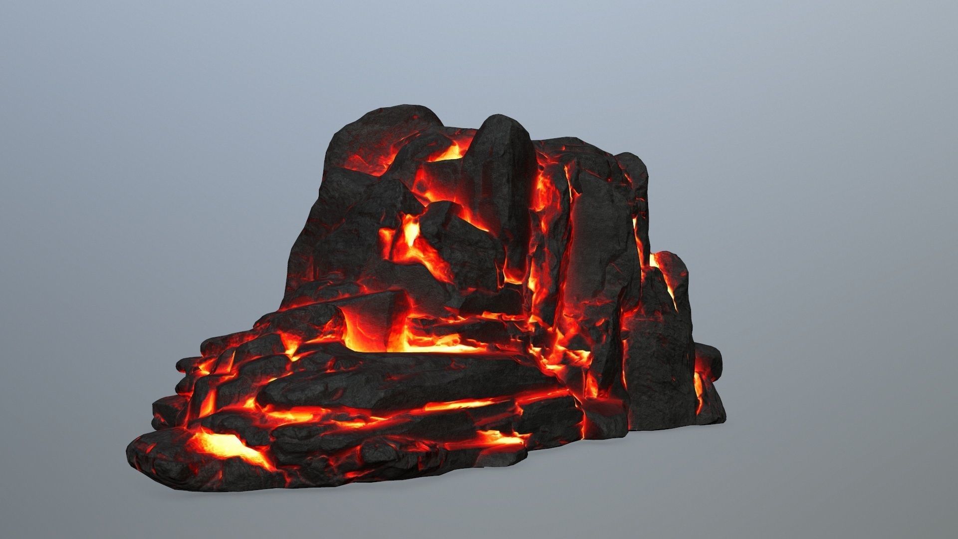lava rocks Low-poly 3D model_6