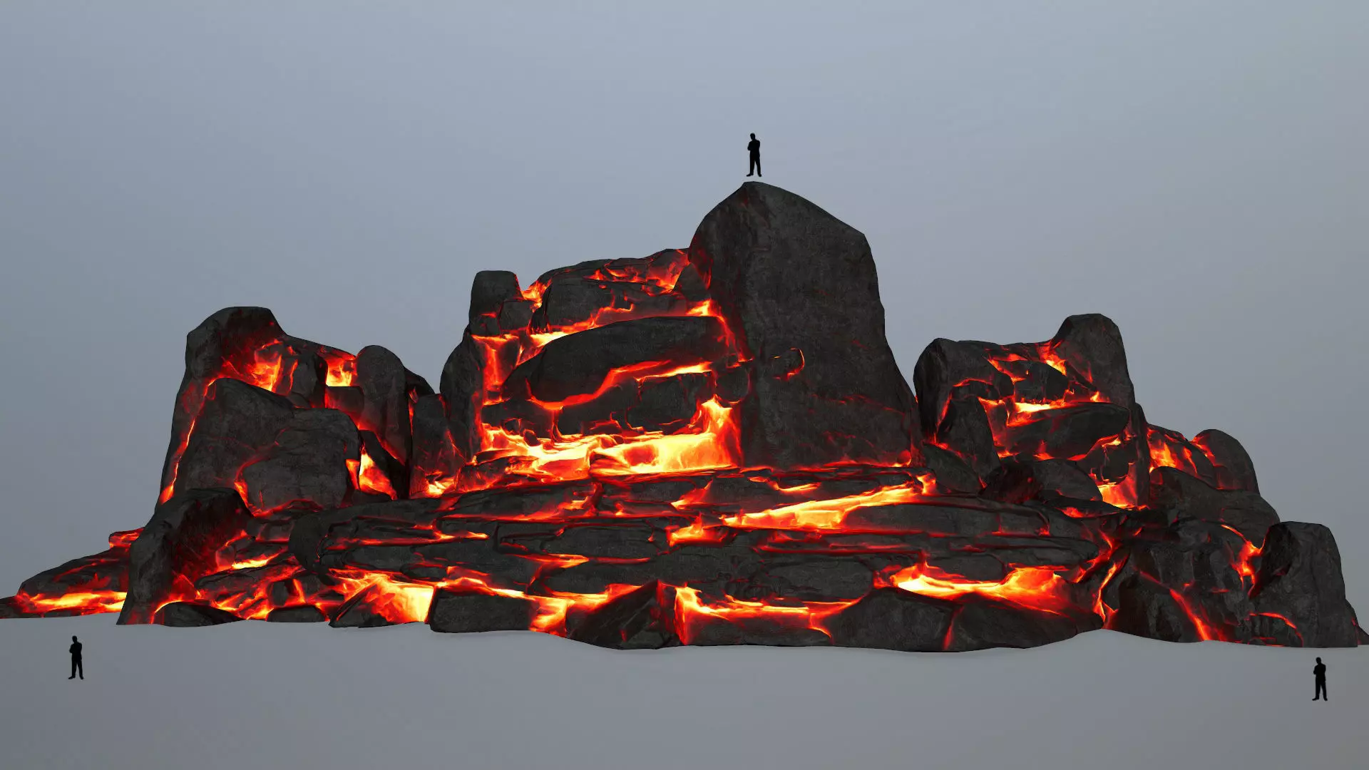 lava rocks Low-poly 3D model_0