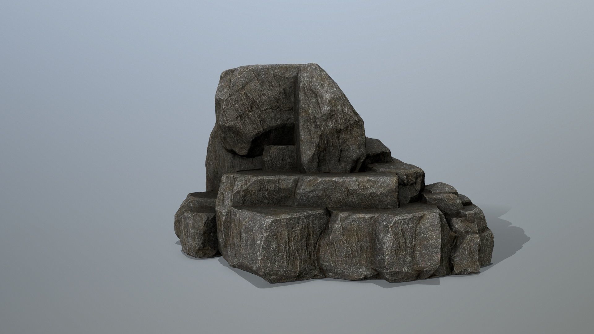 rocks Low-poly 3D model_6