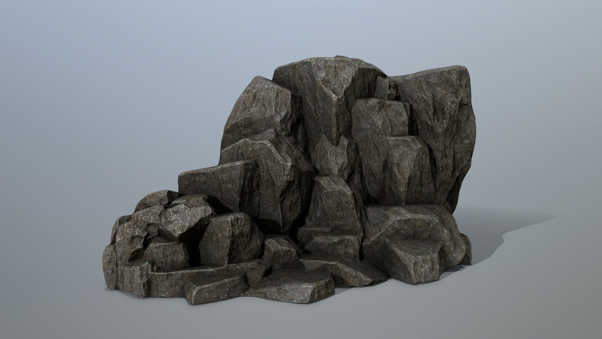 rocks Low-poly 3D model_1