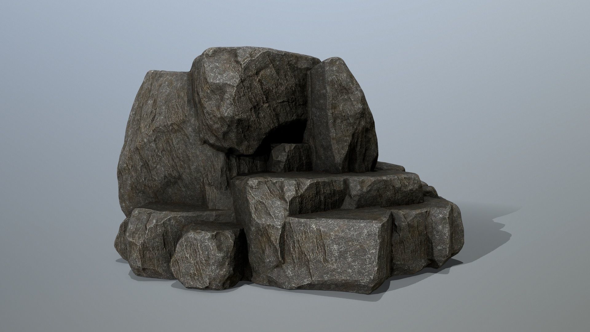 rocks Low-poly 3D model_5