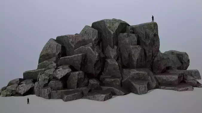 rocks Low-poly 3D model