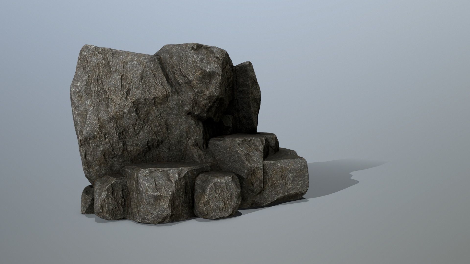 rocks Low-poly 3D model_4
