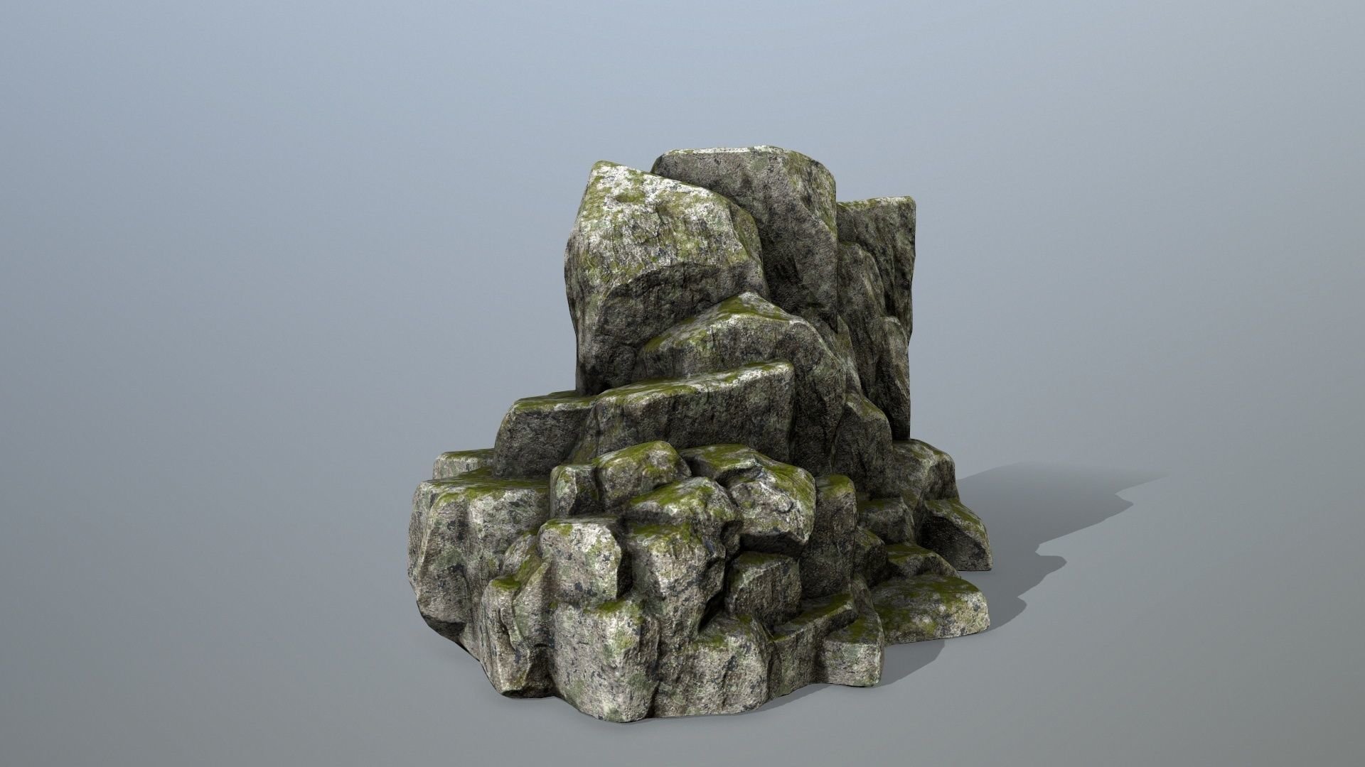 rocks rock Low-poly 3D model_2