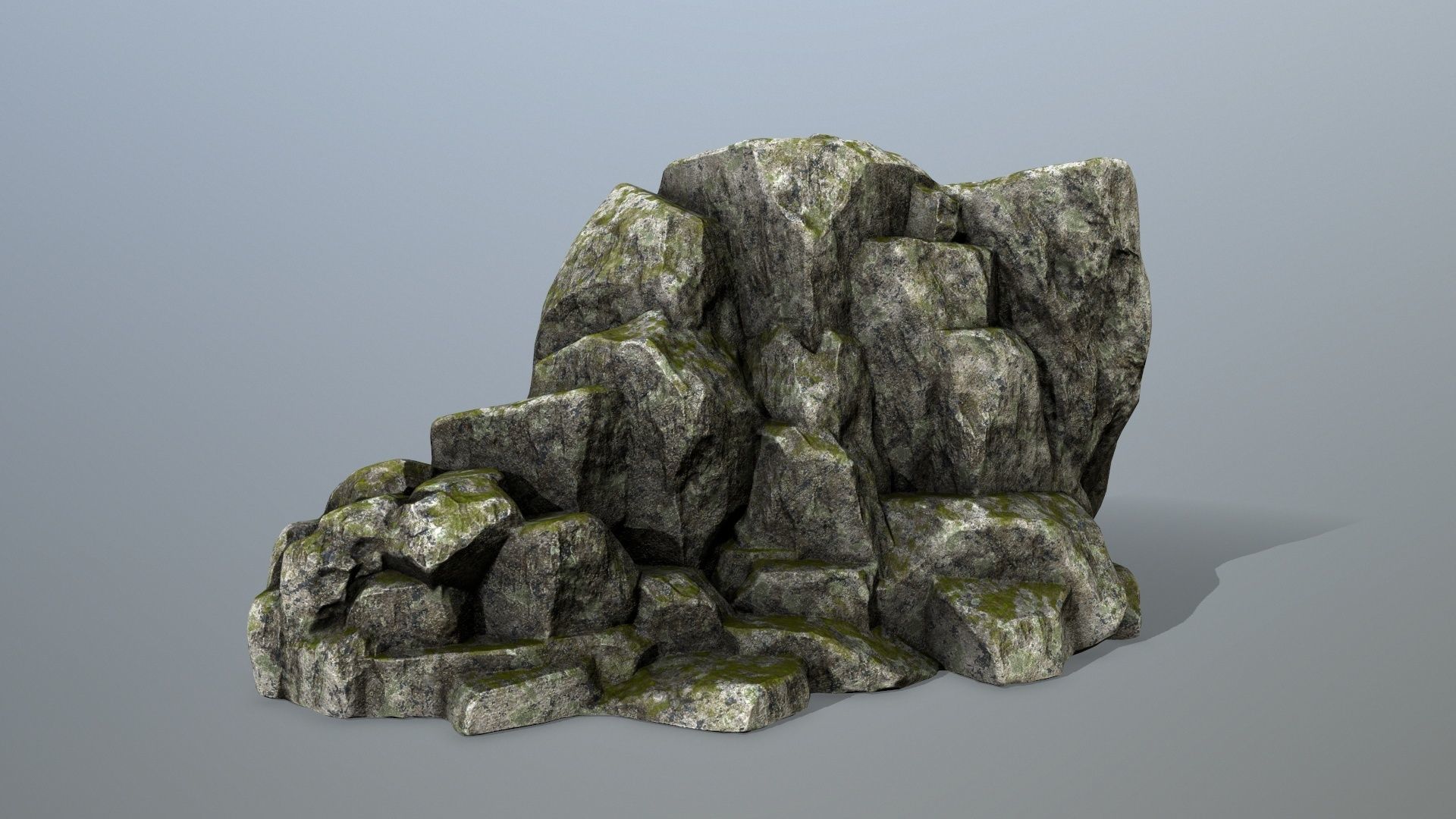 rocks rock Low-poly 3D model_1