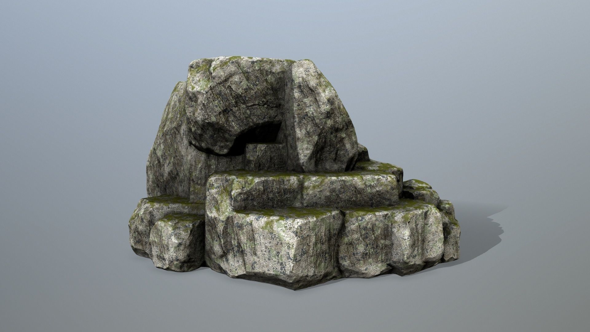 rocks rock Low-poly 3D model_4