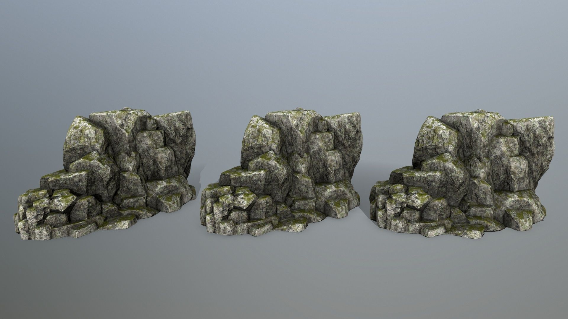 rocks rock Low-poly 3D model_9