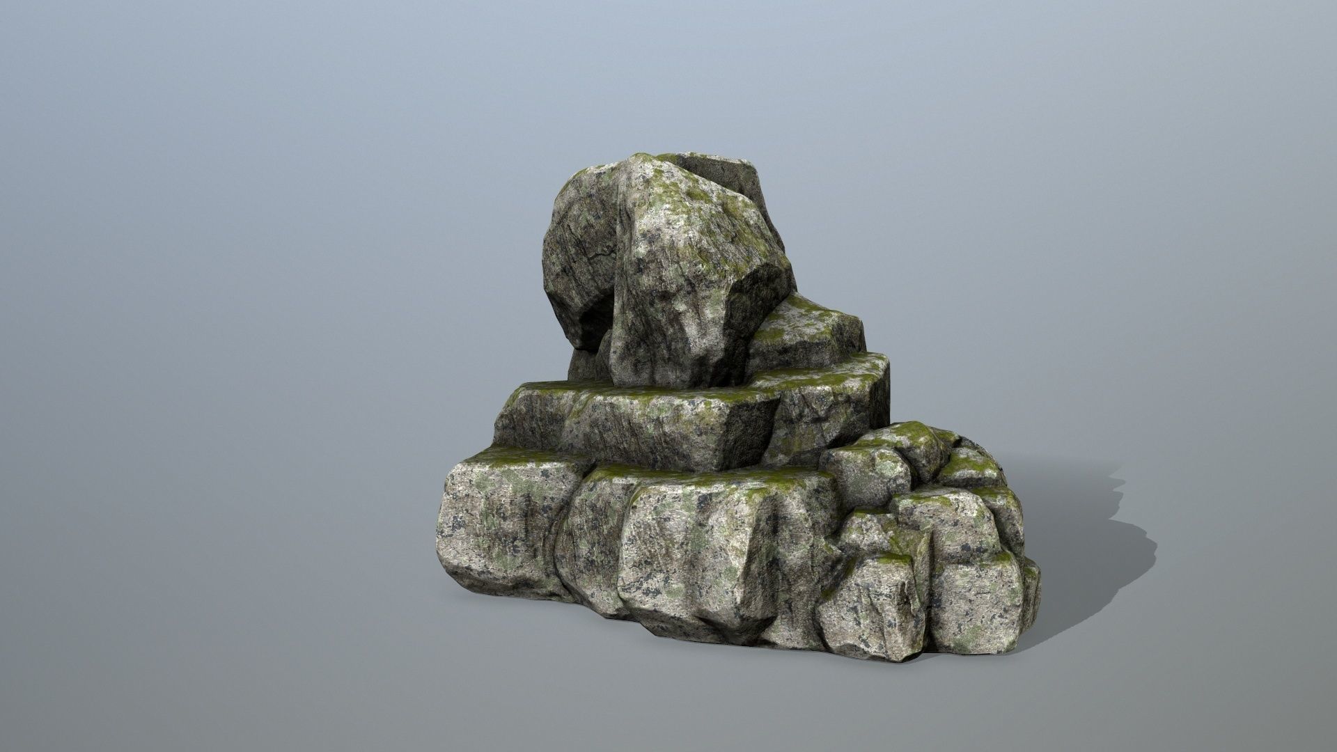 rocks rock Low-poly 3D model_3