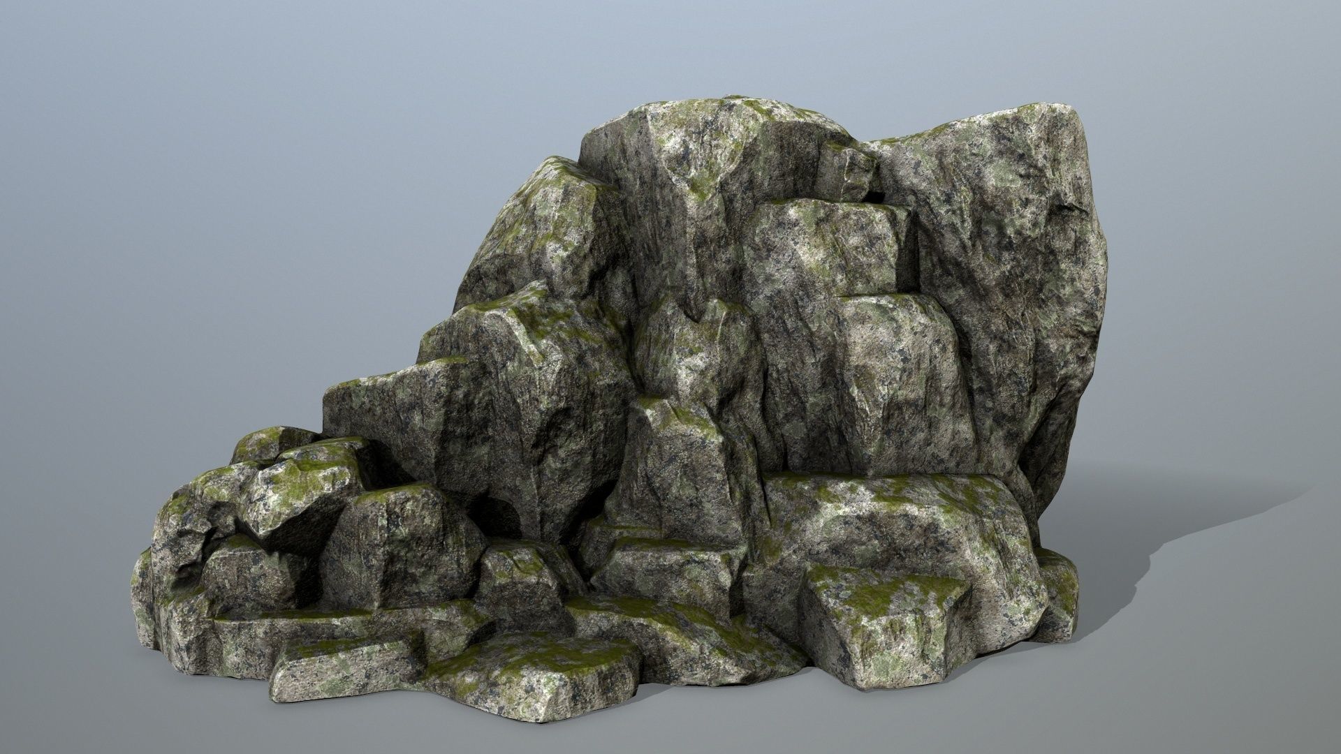 rocks rock Low-poly 3D model_8