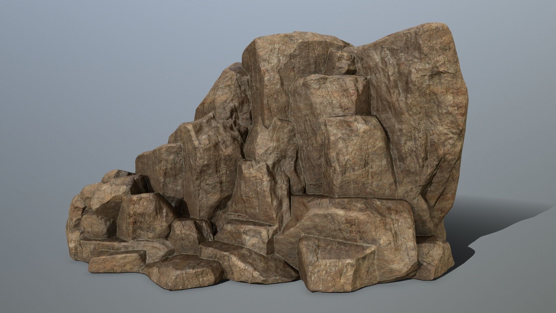 desert rocks Low-poly 3D model_8