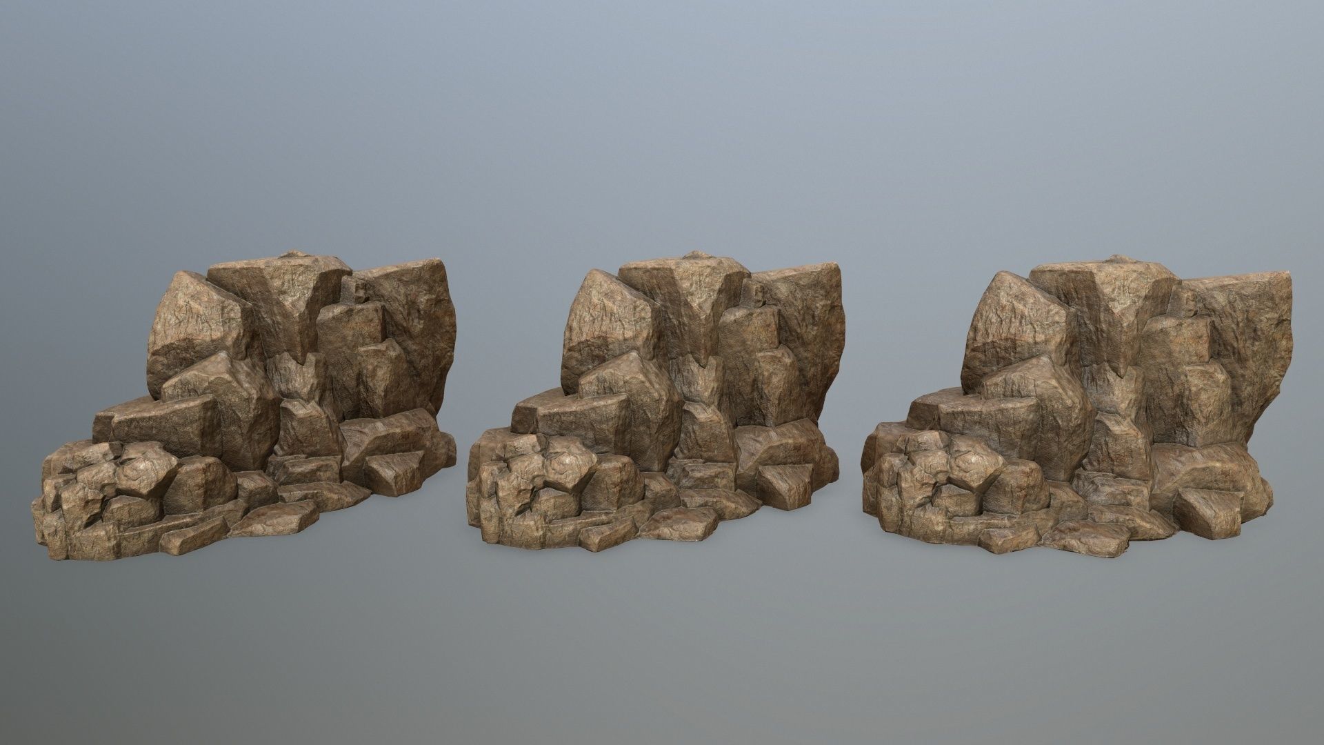 desert rocks Low-poly 3D model_9