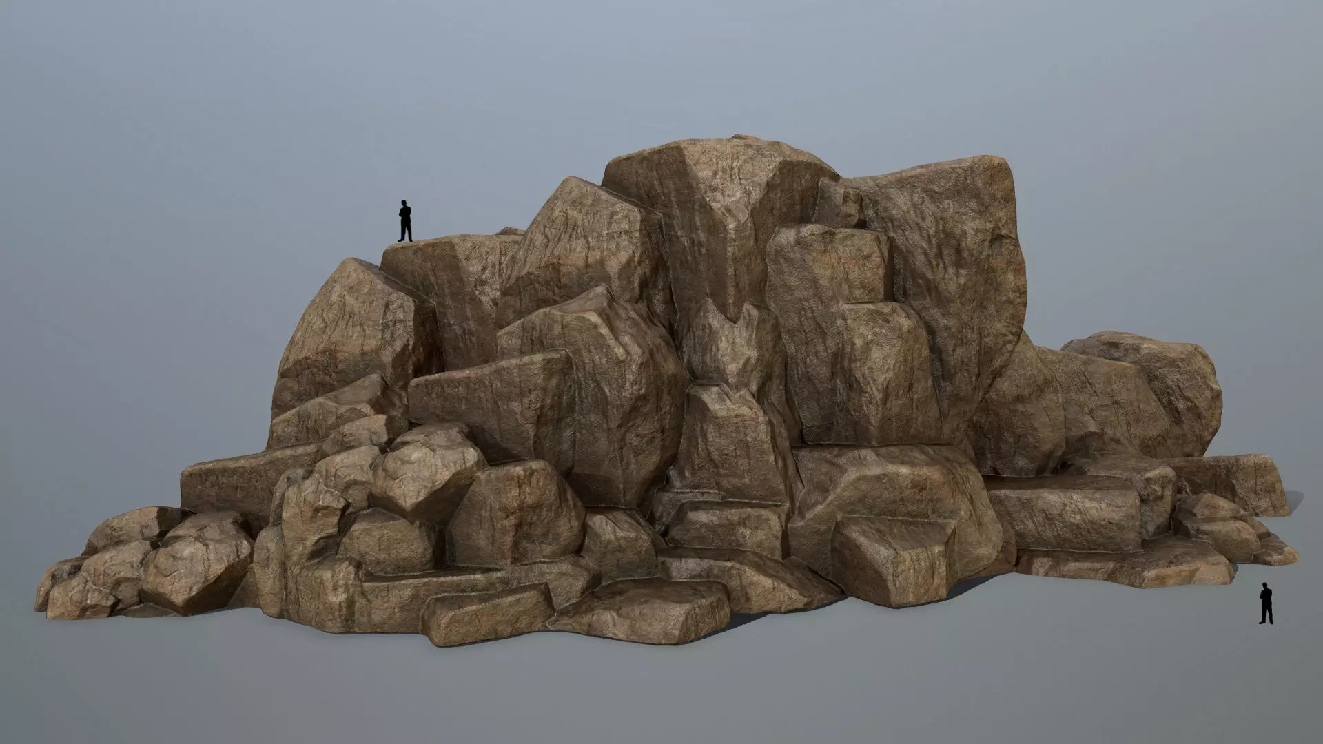 desert rocks Low-poly 3D model_0