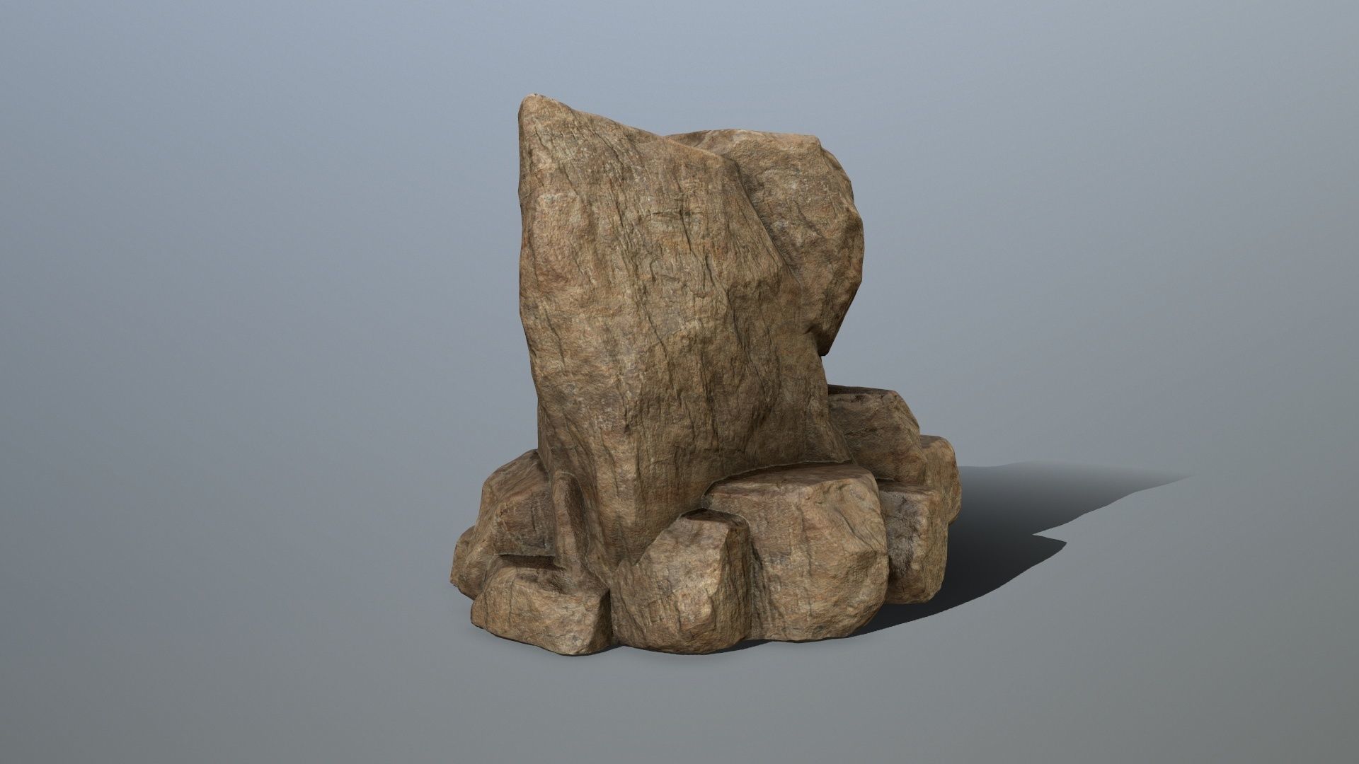desert rocks Low-poly 3D model_6