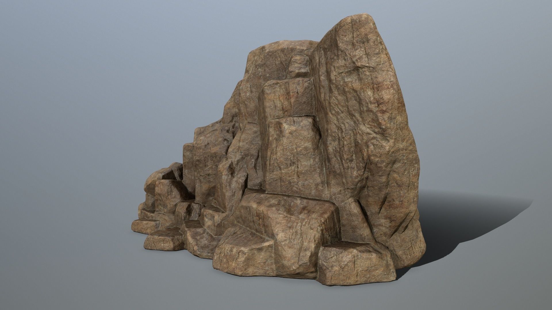 desert rocks Low-poly 3D model_7
