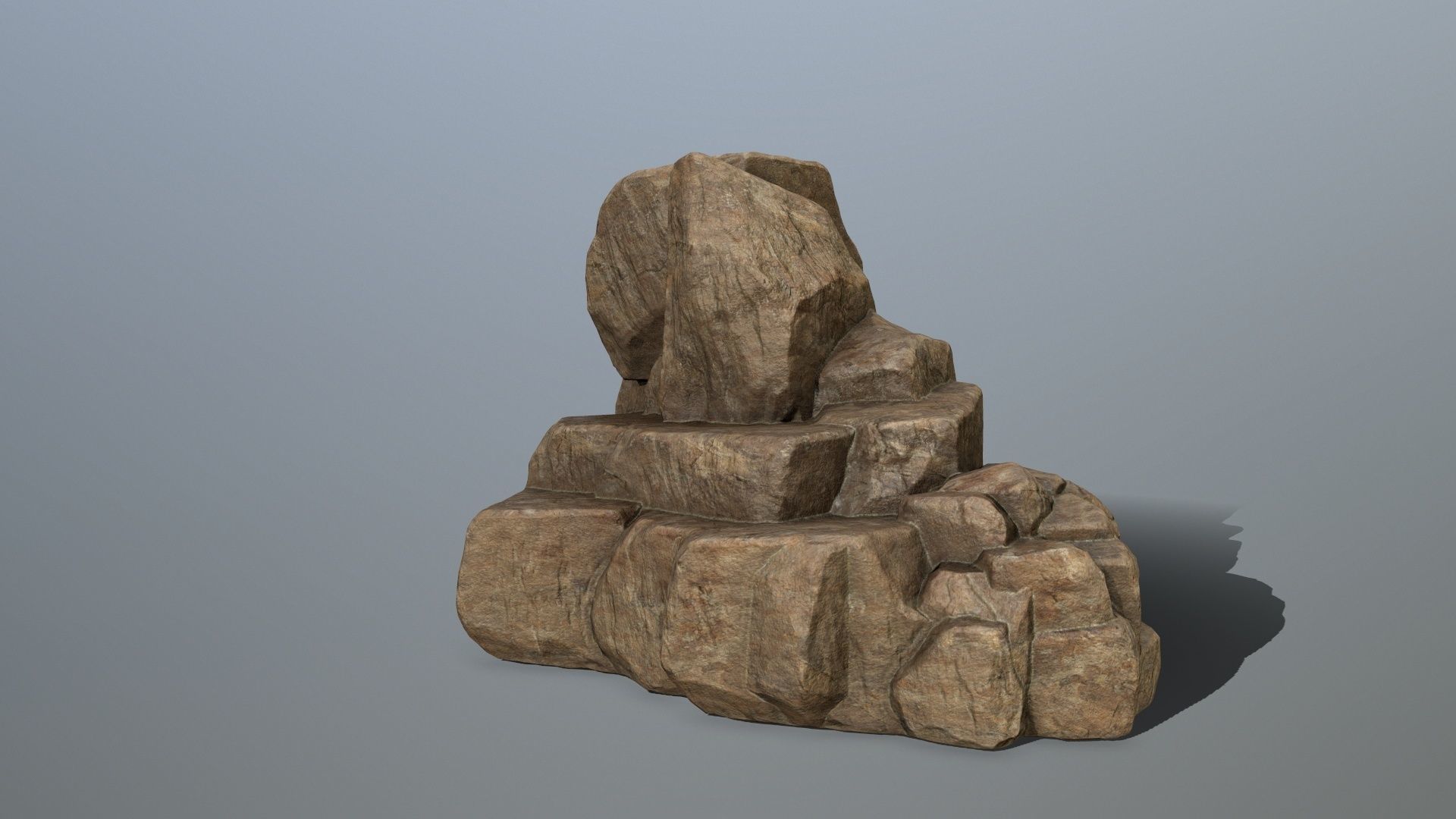 desert rocks Low-poly 3D model_3