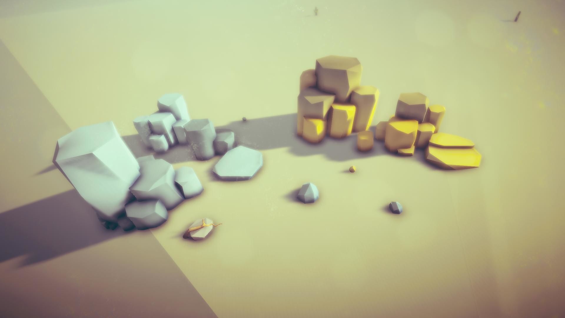 Free Low Poly - Raft on the desert Free low-poly 3D model_9