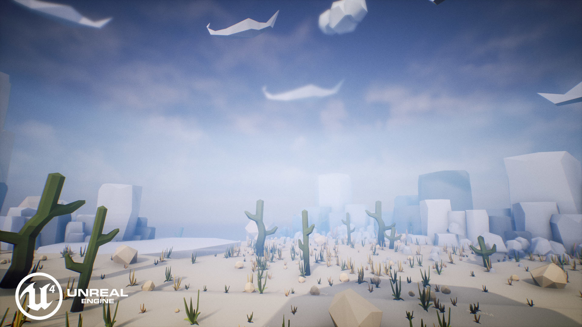 Free Low Poly - Raft on the desert Free low-poly 3D model_16