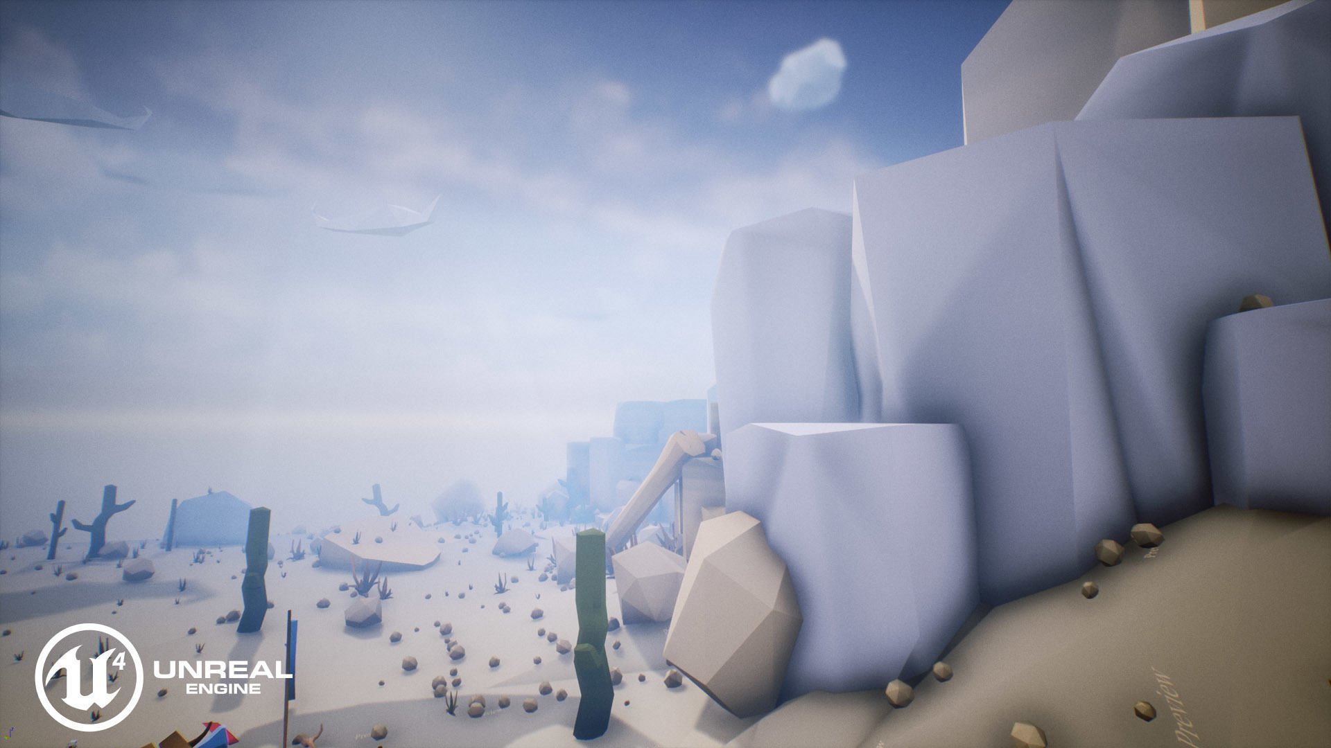 Free Low Poly - Raft on the desert Free low-poly 3D model_15