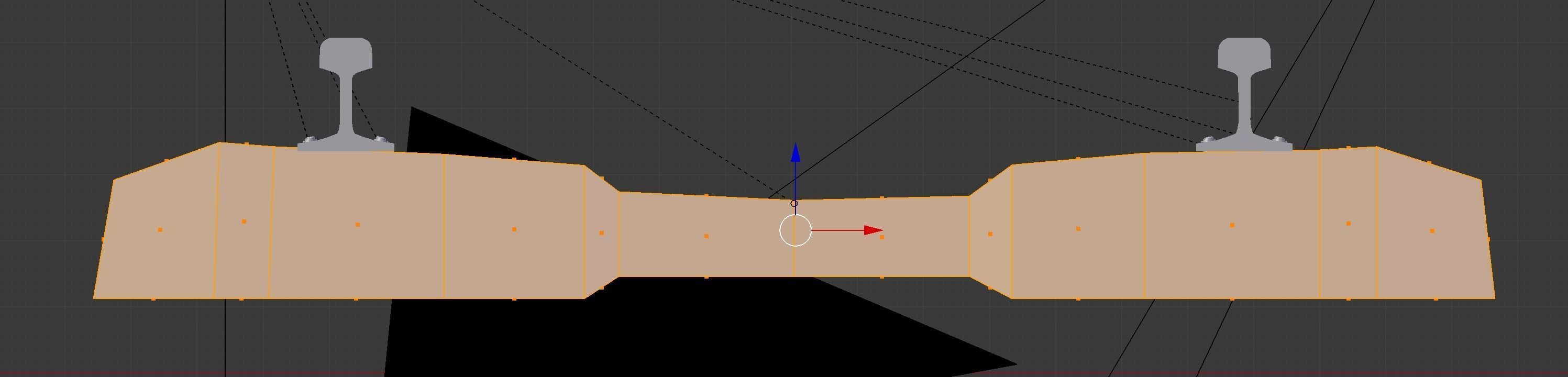 Train Tracks Low-poly 3D model_5