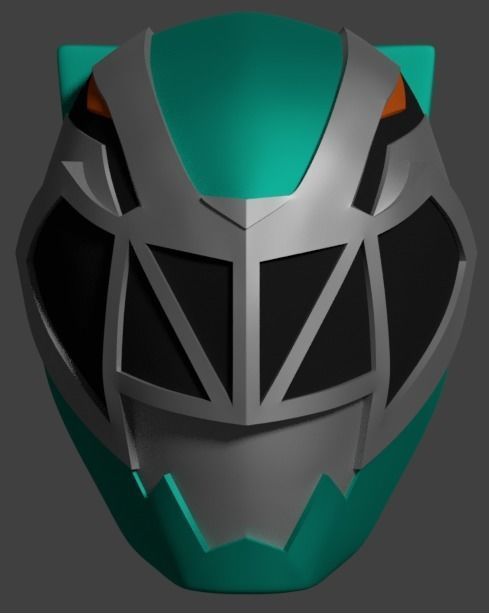 Mask Kishiryu Sentai Green  3D print model_3