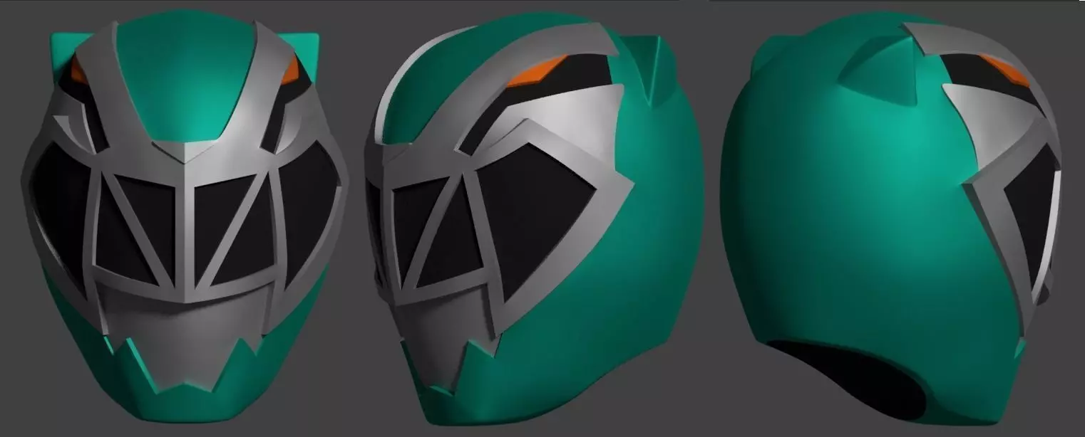 Mask Kishiryu Sentai Green  3D print model_0