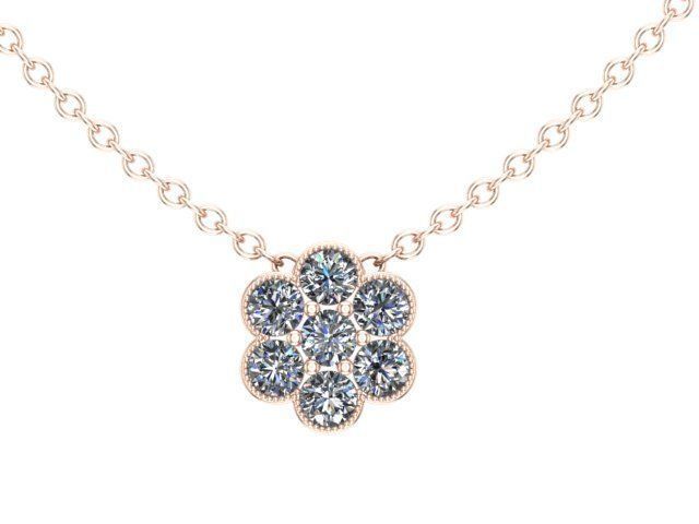 Flower pendant 3D print model_1