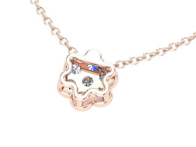 Flower pendant 3D print model_4