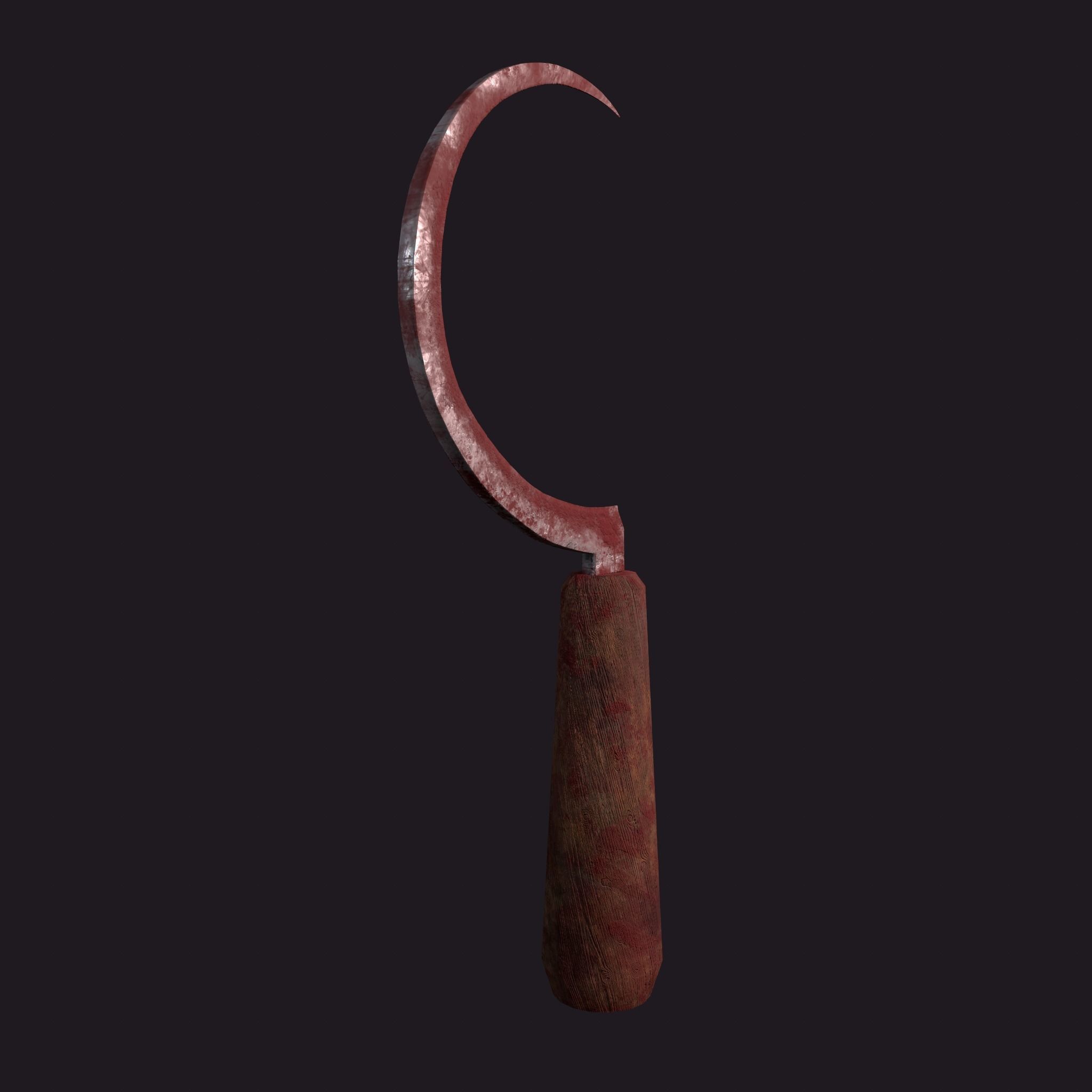 Bloody Sickle Free low-poly 3D model_6