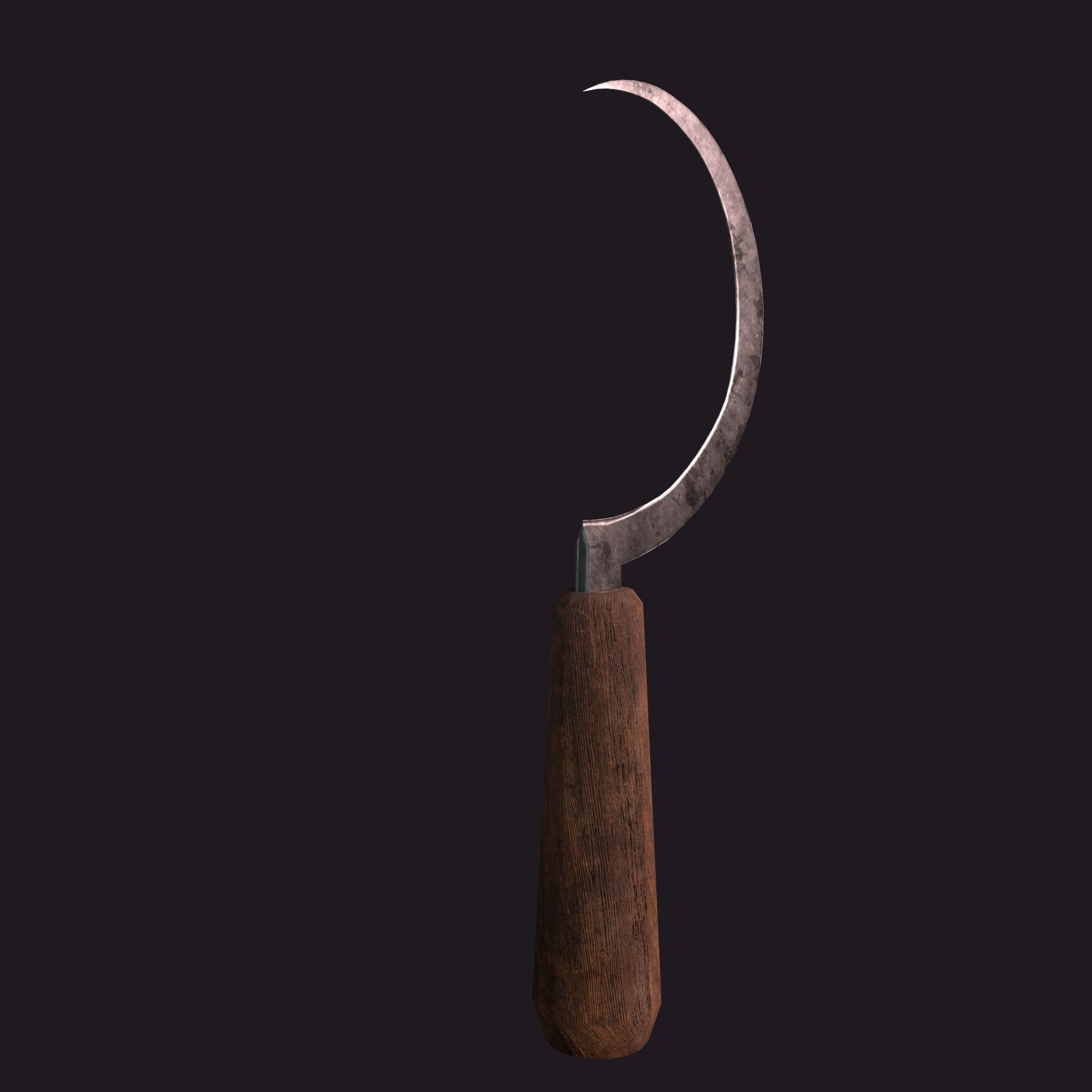 Bloody Sickle Free low-poly 3D model_22