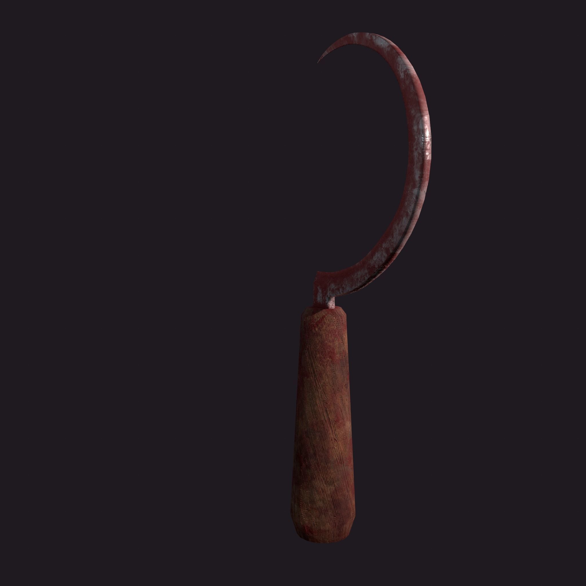 Bloody Sickle Free low-poly 3D model_12