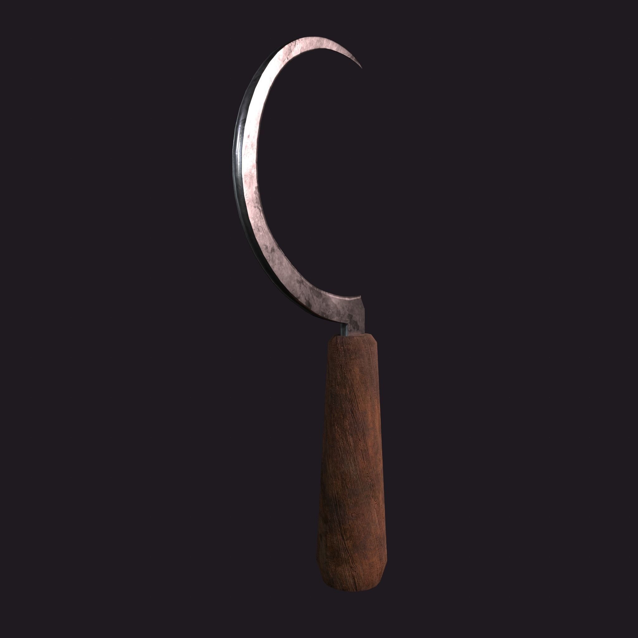 Bloody Sickle Free low-poly 3D model_7